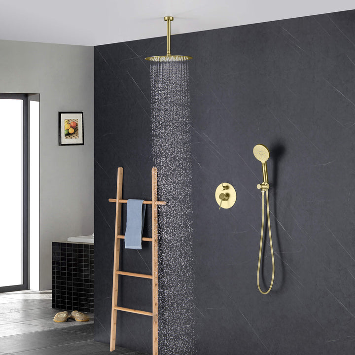 Halo Pressure-Balanced 2-Function Ceiling-Mount Shower System with Rough-In Valve