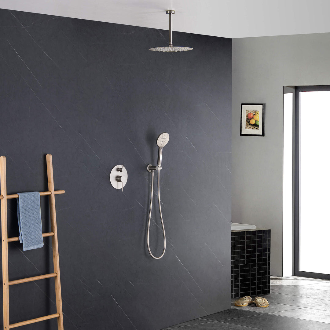 Halo Pressure-Balanced 2-Function Ceiling-Mount Shower System with Rough-In Valve