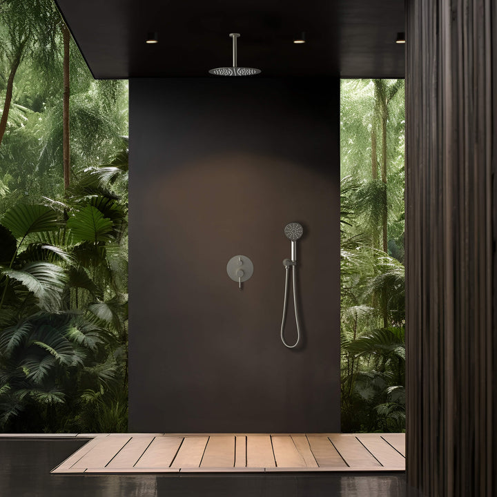 Halo Pressure-Balanced 2-Function Ceiling-Mount Shower System with Rough-In Valve
