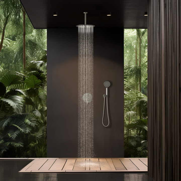 Halo Pressure-Balanced 2-Function Ceiling-Mount Shower System with Rough-In Valve