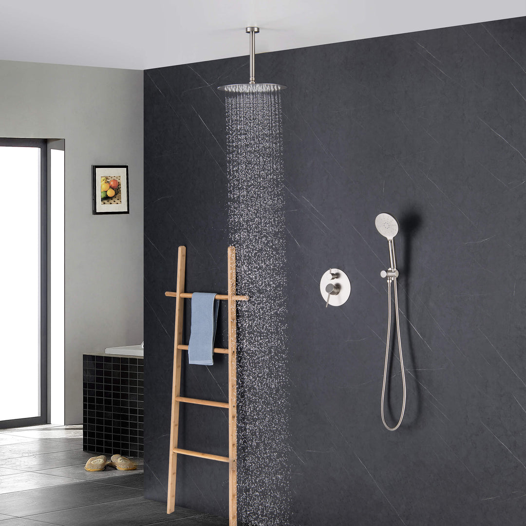 Halo Pressure-Balanced 2-Function Ceiling-Mount Shower System with Rough-In Valve