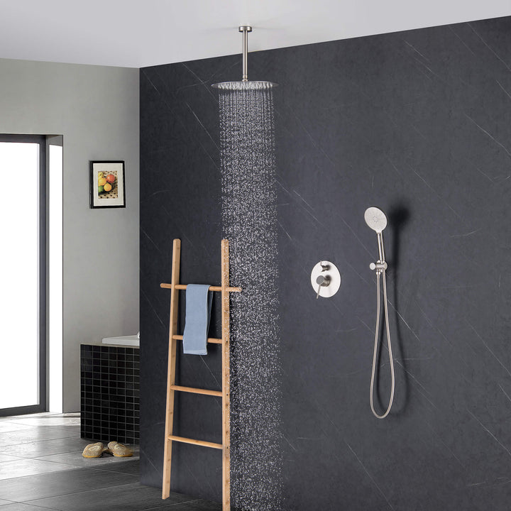 Halo Pressure-Balanced 2-Function Ceiling-Mount Shower System with Rough-In Valve