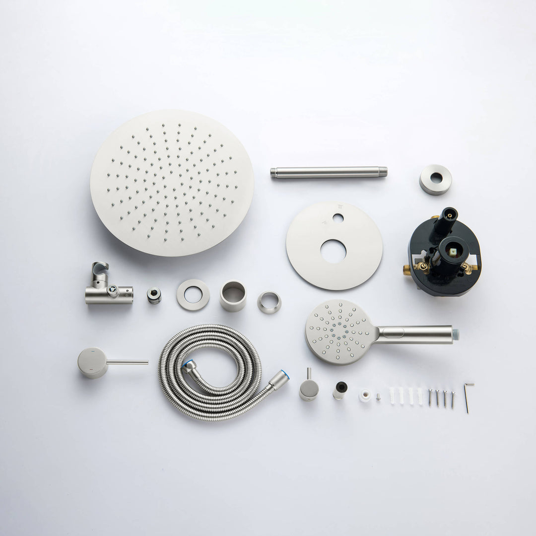 Halo Pressure-Balanced 2-Function Ceiling-Mount Shower System with Rough-In Valve