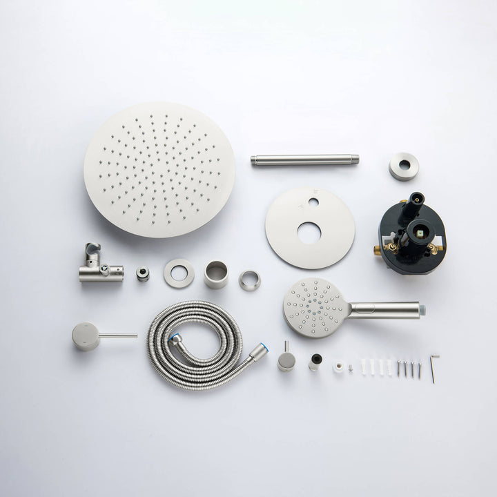 Halo Pressure-Balanced 2-Function Ceiling-Mount Shower System with Rough-In Valve
