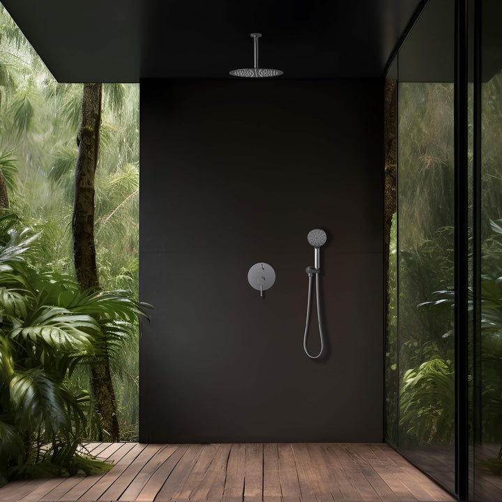 Halo Pressure-Balanced 2-Function Ceiling-Mount Shower System with Rough-In Valve
