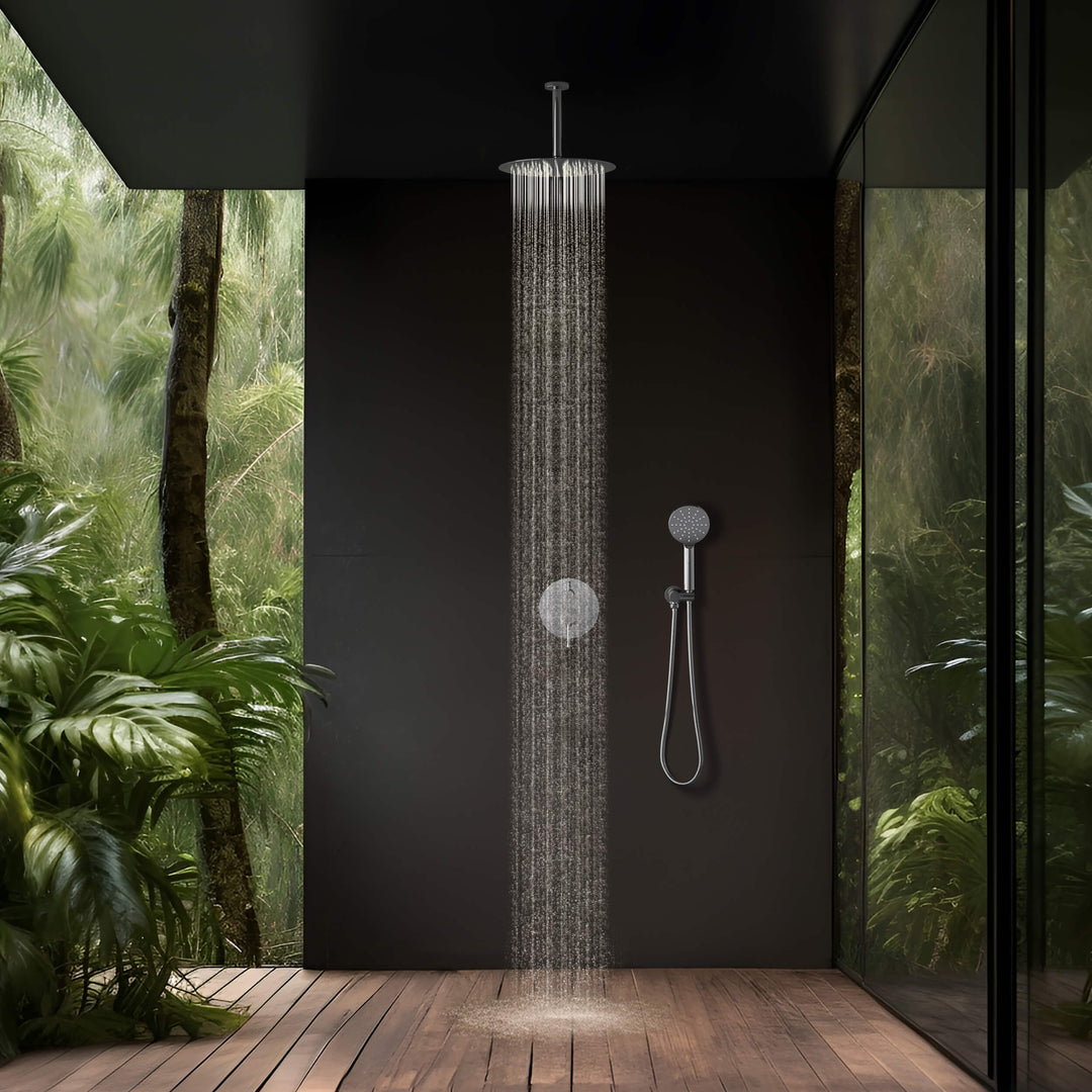 Halo Pressure-Balanced 2-Function Ceiling-Mount Shower System with Rough-In Valve