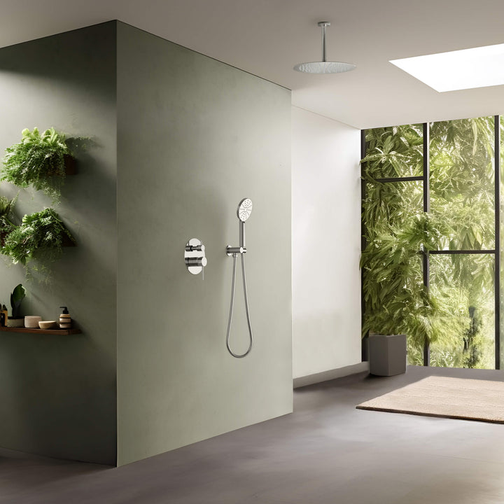 Halo Pressure-Balanced 2-Function Ceiling-Mount Shower System with Rough-In Valve