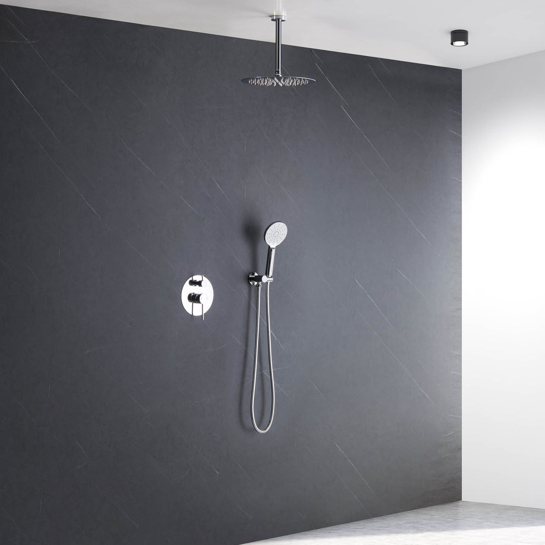 Halo Pressure-Balanced 2-Function Ceiling-Mount Shower System with Rough-In Valve