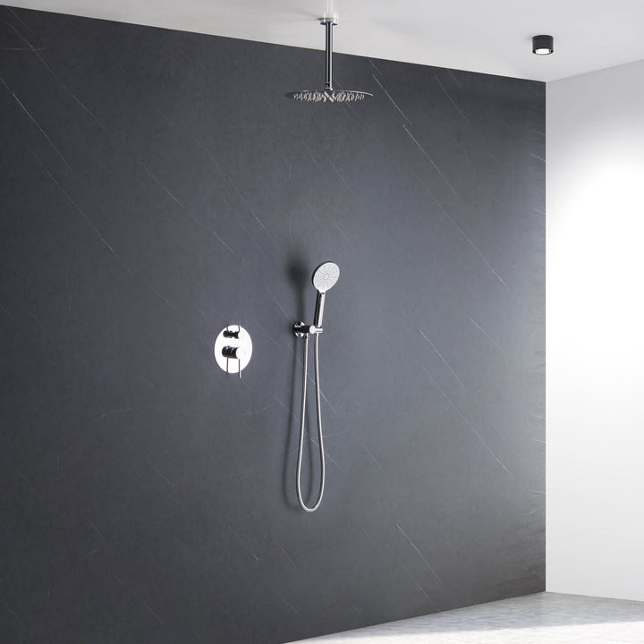 Halo Pressure-Balanced 2-Function Ceiling-Mount Shower System with Rough-In Valve