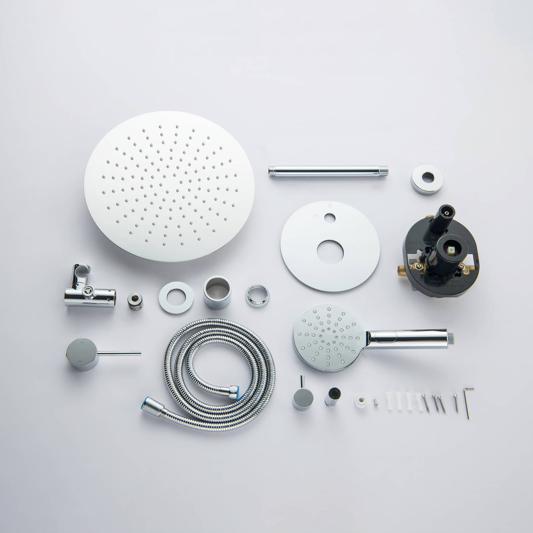 Halo Pressure-Balanced 2-Function Ceiling-Mount Shower System with Rough-In Valve