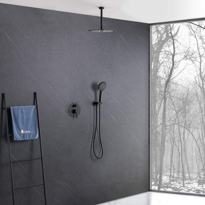 Halo Pressure-Balanced 2-Function Ceiling-Mount Shower System with Rough-In Valve