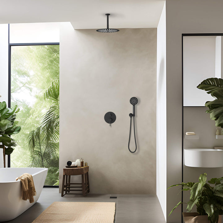 Halo Pressure-Balanced 2-Function Ceiling-Mount Shower System with Rough-In Valve