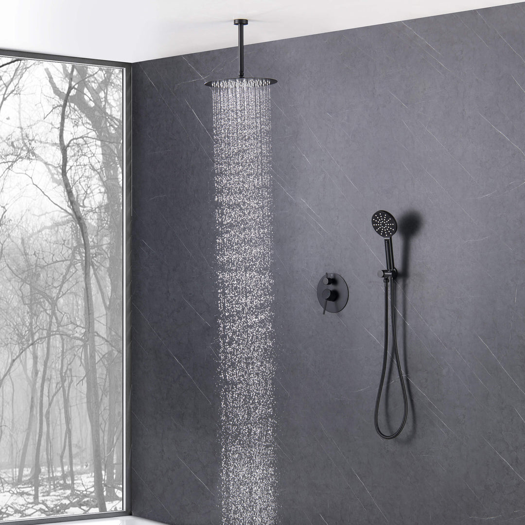 Halo Pressure-Balanced 2-Function Ceiling-Mount Shower System with Rough-In Valve