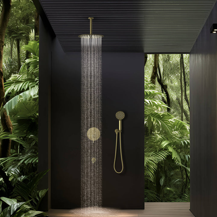 Halo Pressure-Balanced 3-Function Ceiling-Mount Shower System with Rough-In Valve