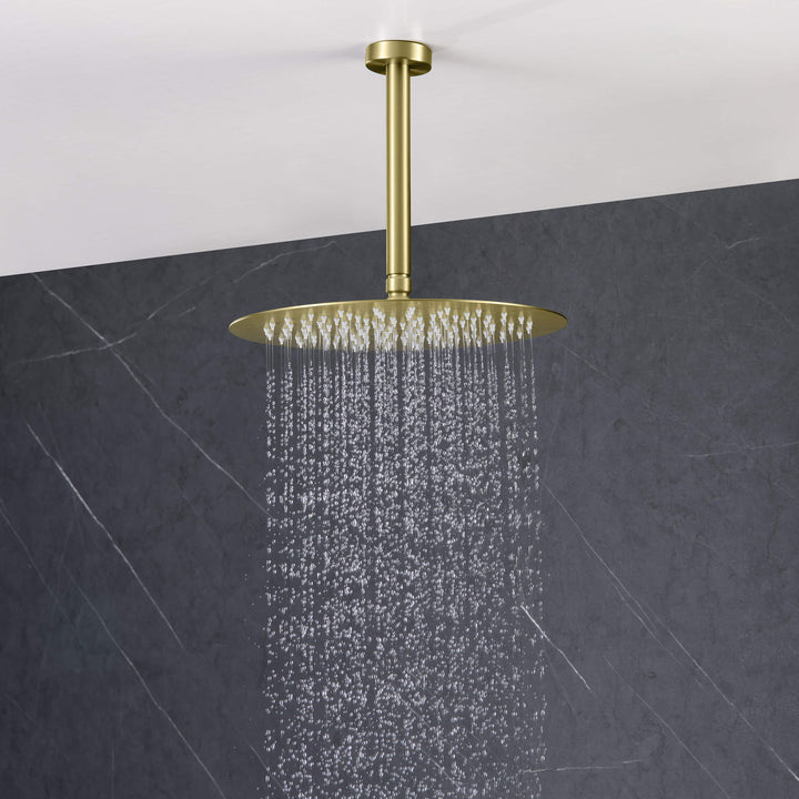 Halo Pressure-Balanced 3-Function Ceiling-Mount Shower System with Rough-In Valve