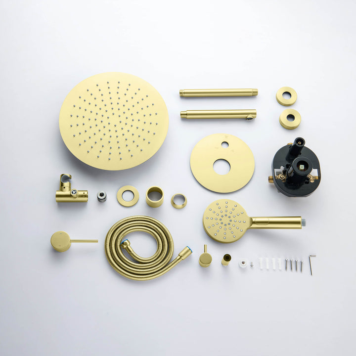 Halo Pressure-Balanced 3-Function Ceiling-Mount Shower System with Rough-In Valve