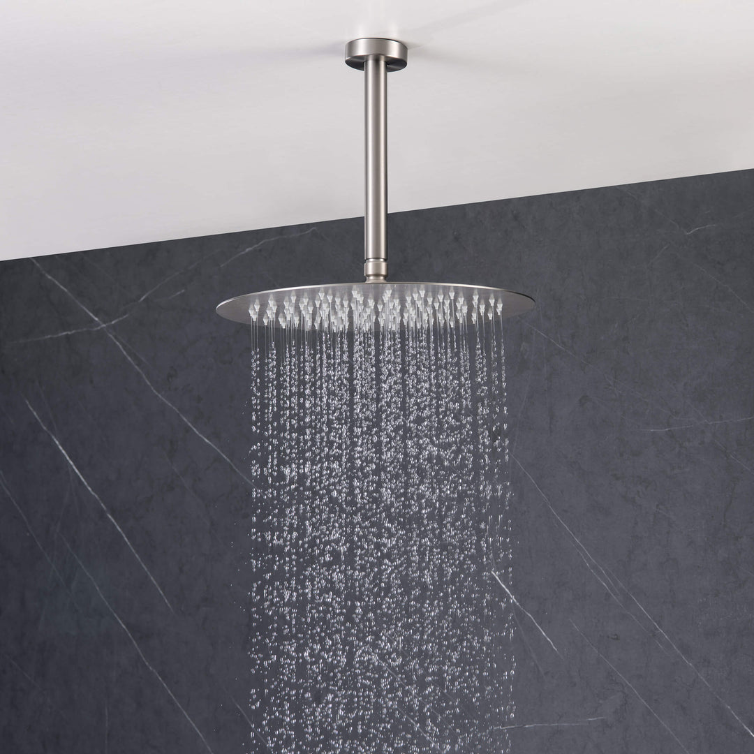 Halo Pressure-Balanced 3-Function Ceiling-Mount Shower System with Rough-In Valve