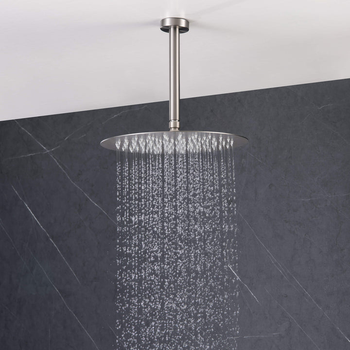 Halo Pressure-Balanced 3-Function Ceiling-Mount Shower System with Rough-In Valve