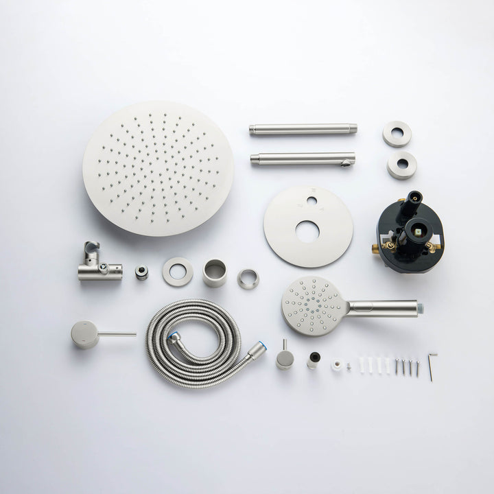 Halo Pressure-Balanced 3-Function Ceiling-Mount Shower System with Rough-In Valve
