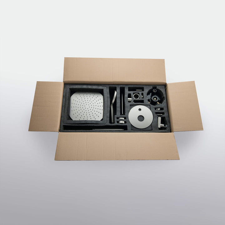 Halo Pressure-Balanced 3-Function Ceiling-Mount Shower System with Rough-In Valve