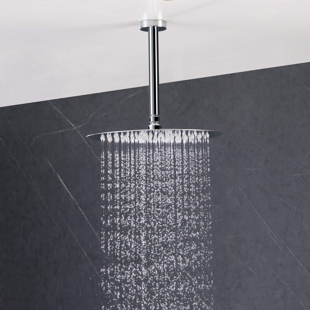 Halo Pressure-Balanced 3-Function Ceiling-Mount Shower System with Rough-In Valve