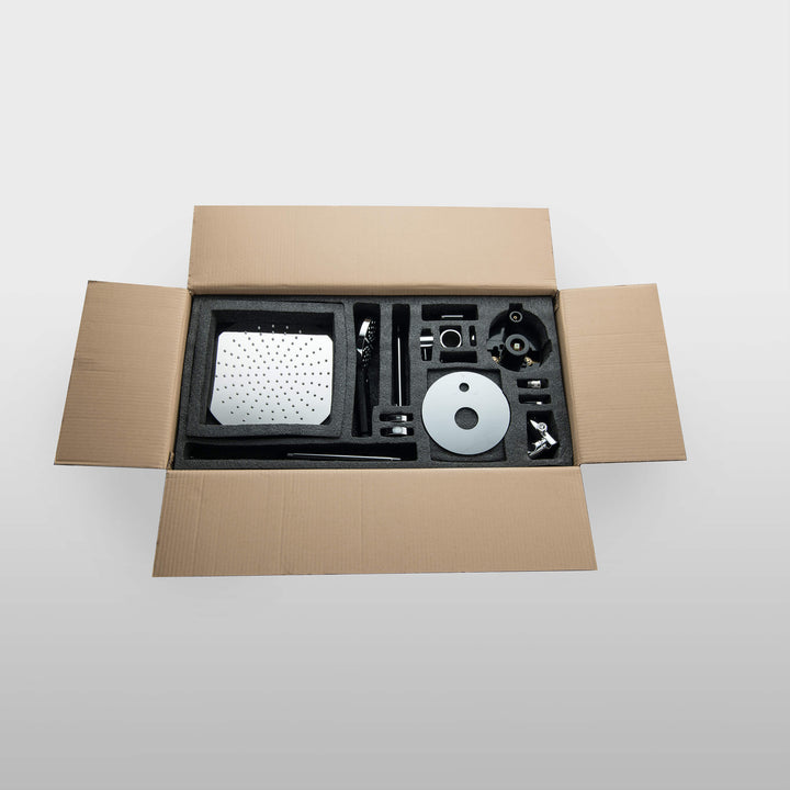 Halo Pressure-Balanced 3-Function Ceiling-Mount Shower System with Rough-In Valve