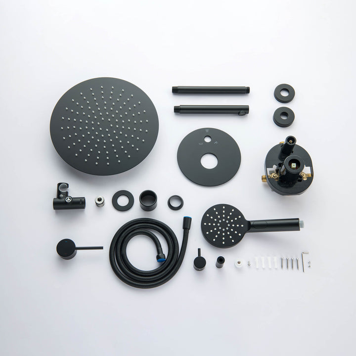 Halo Pressure-Balanced 3-Function Ceiling-Mount Shower System with Rough-In Valve