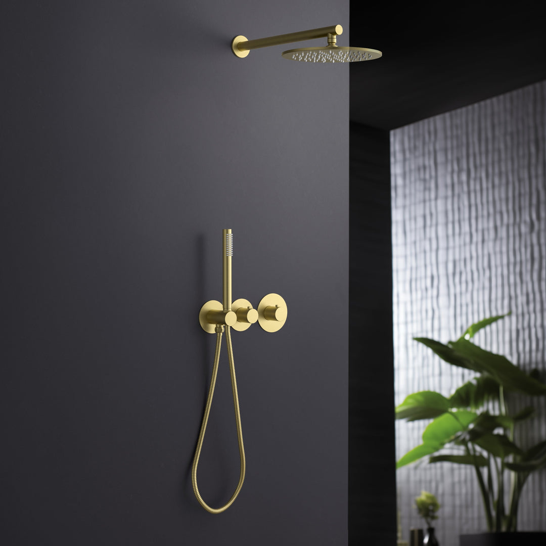 Halo 2-Function Thermostatic Wall-Mount Shower System with Rough-In Valve