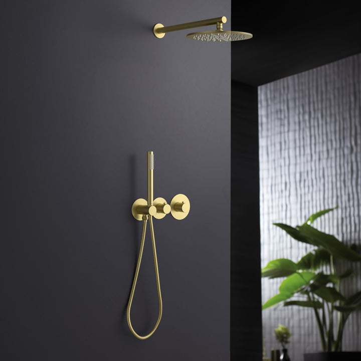 Halo 2-Function Thermostatic Wall-Mount Shower System with Rough-In Valve