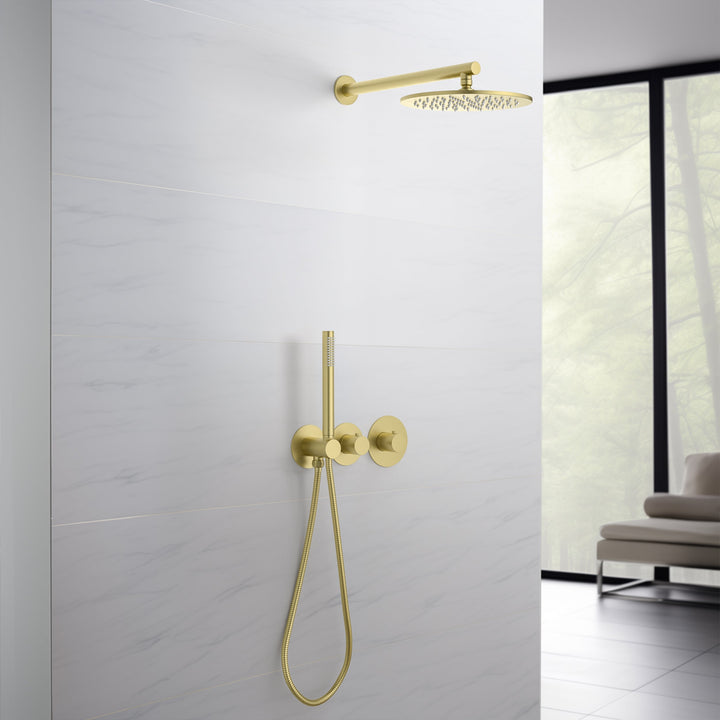 Halo 2-Function Thermostatic Wall-Mount Shower System with Rough-In Valve