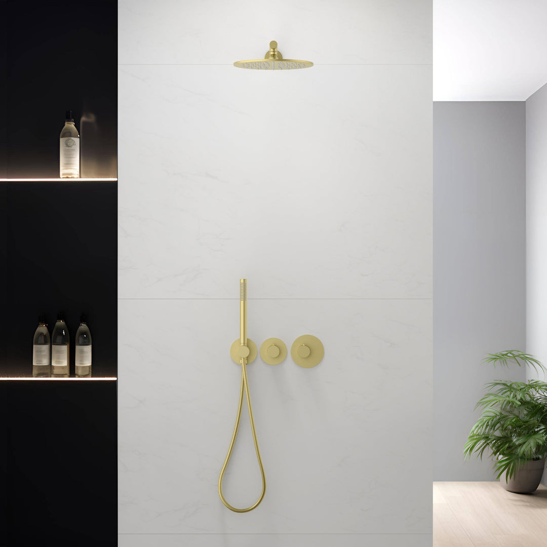 Halo 2-Function Thermostatic Wall-Mount Shower System with Rough-In Valve