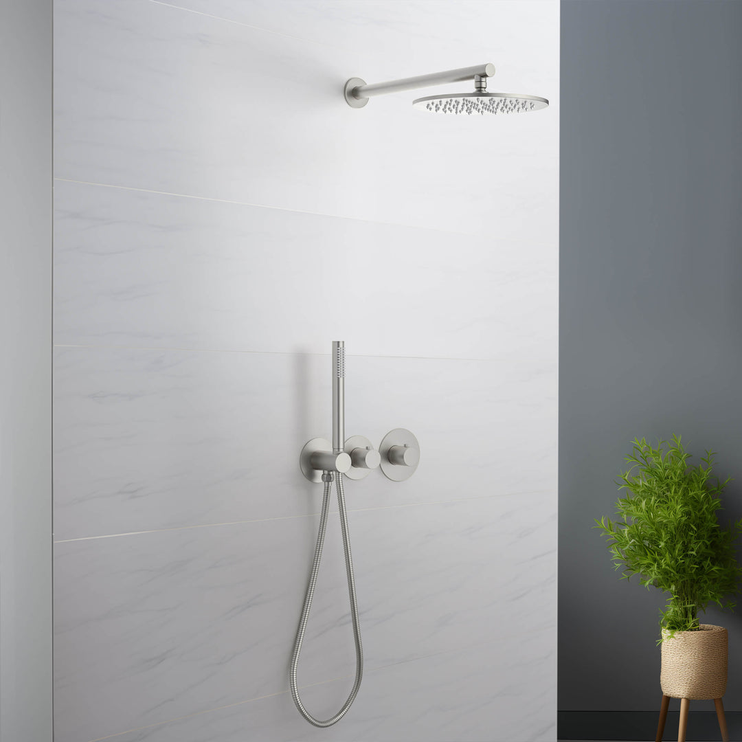 Halo 2-Function Thermostatic Wall-Mount Shower System with Rough-In Valve