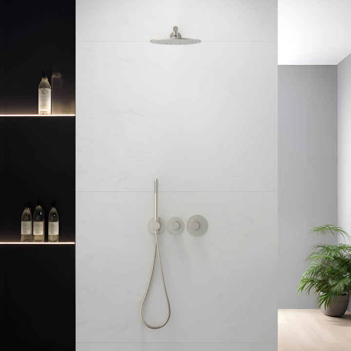 Halo 2-Function Thermostatic Wall-Mount Shower System with Rough-In Valve