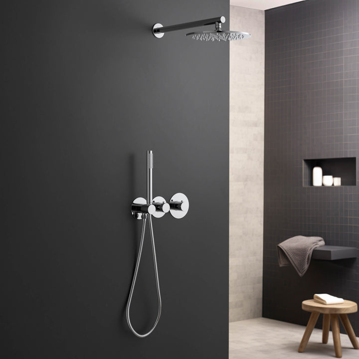 Halo 2-Function Thermostatic Wall-Mount Shower System with Rough-In Valve