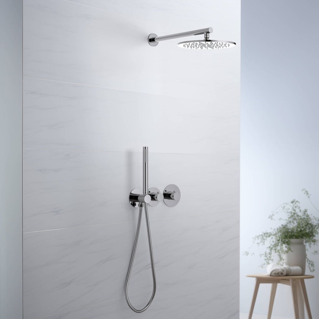 Halo 2-Function Thermostatic Wall-Mount Shower System with Rough-In Valve