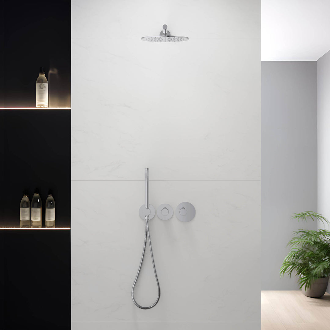 Halo 2-Function Thermostatic Wall-Mount Shower System with Rough-In Valve