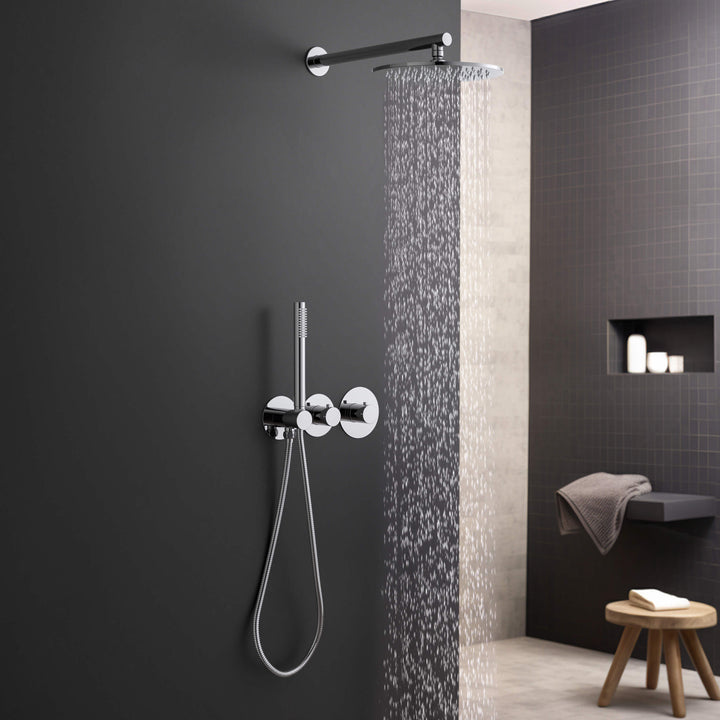 Halo 2-Function Thermostatic Wall-Mount Shower System with Rough-In Valve