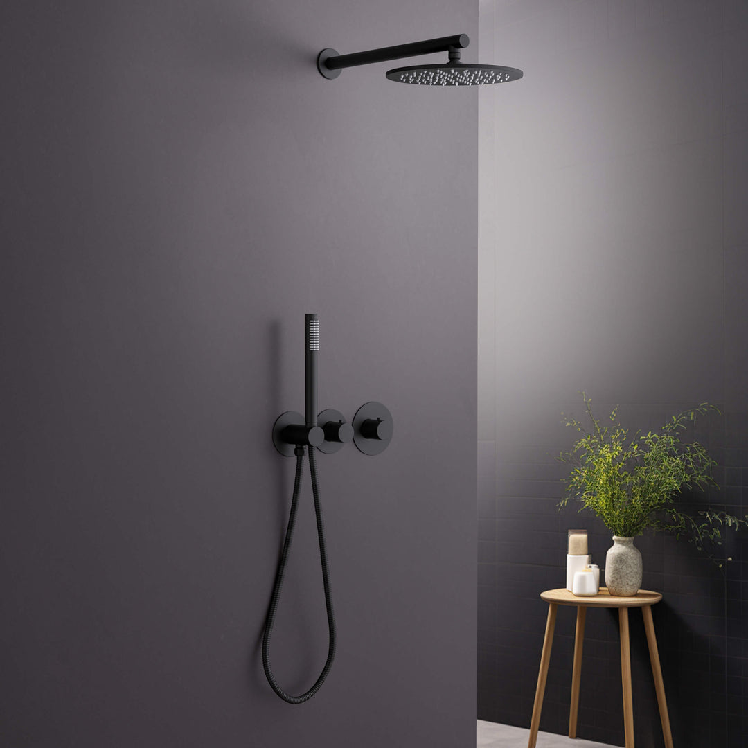 Halo 2-Function Thermostatic Wall-Mount Shower System with Rough-In Valve
