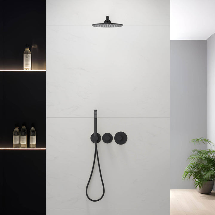 Halo 2-Function Thermostatic Wall-Mount Shower System with Rough-In Valve