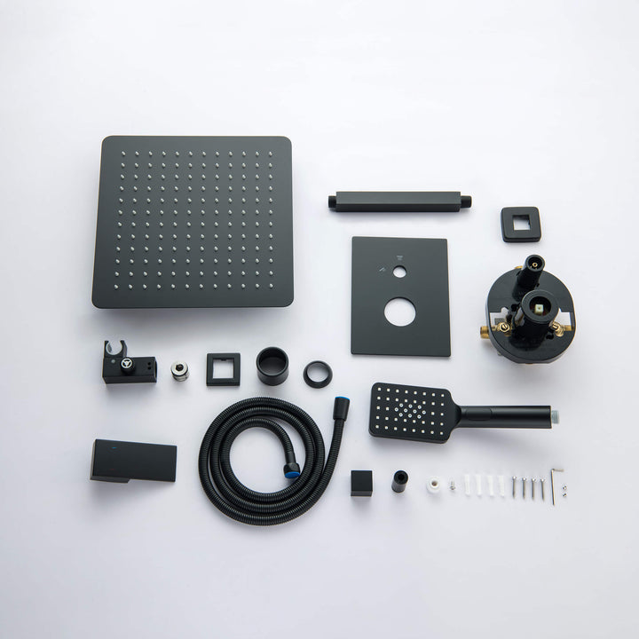 Quadra Pressure-Balanced 2-Function Ceiling Mount Shower System with Rough-In Valve