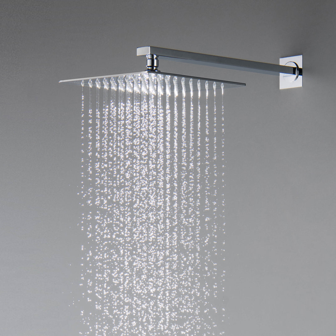 Quadra 2-Function Thermostatic Wall Mount Shower System with Rough-In Valve
