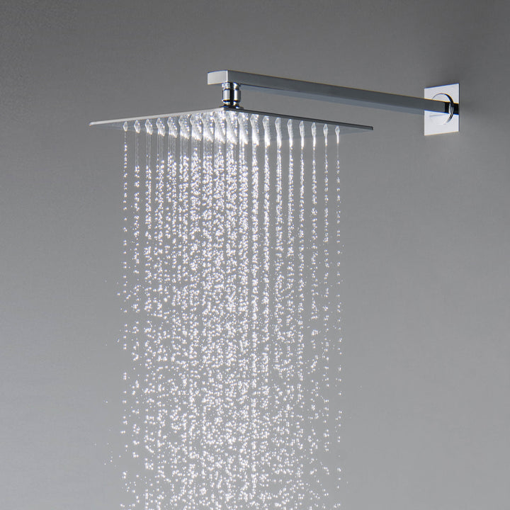 Quadra 2-Function Thermostatic Wall Mount Shower System with Rough-In Valve