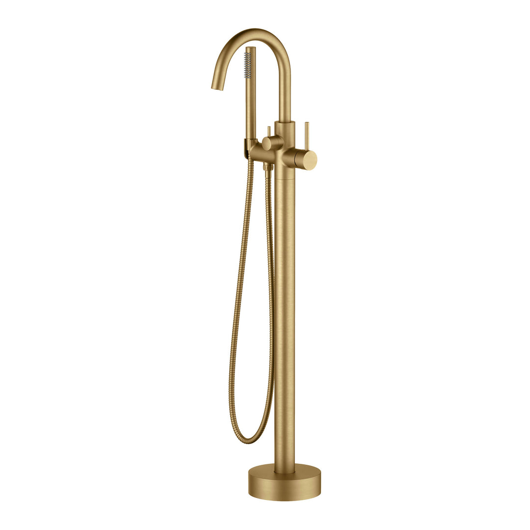 Halo Floor-Mount Tub Filler with Hand Shower
