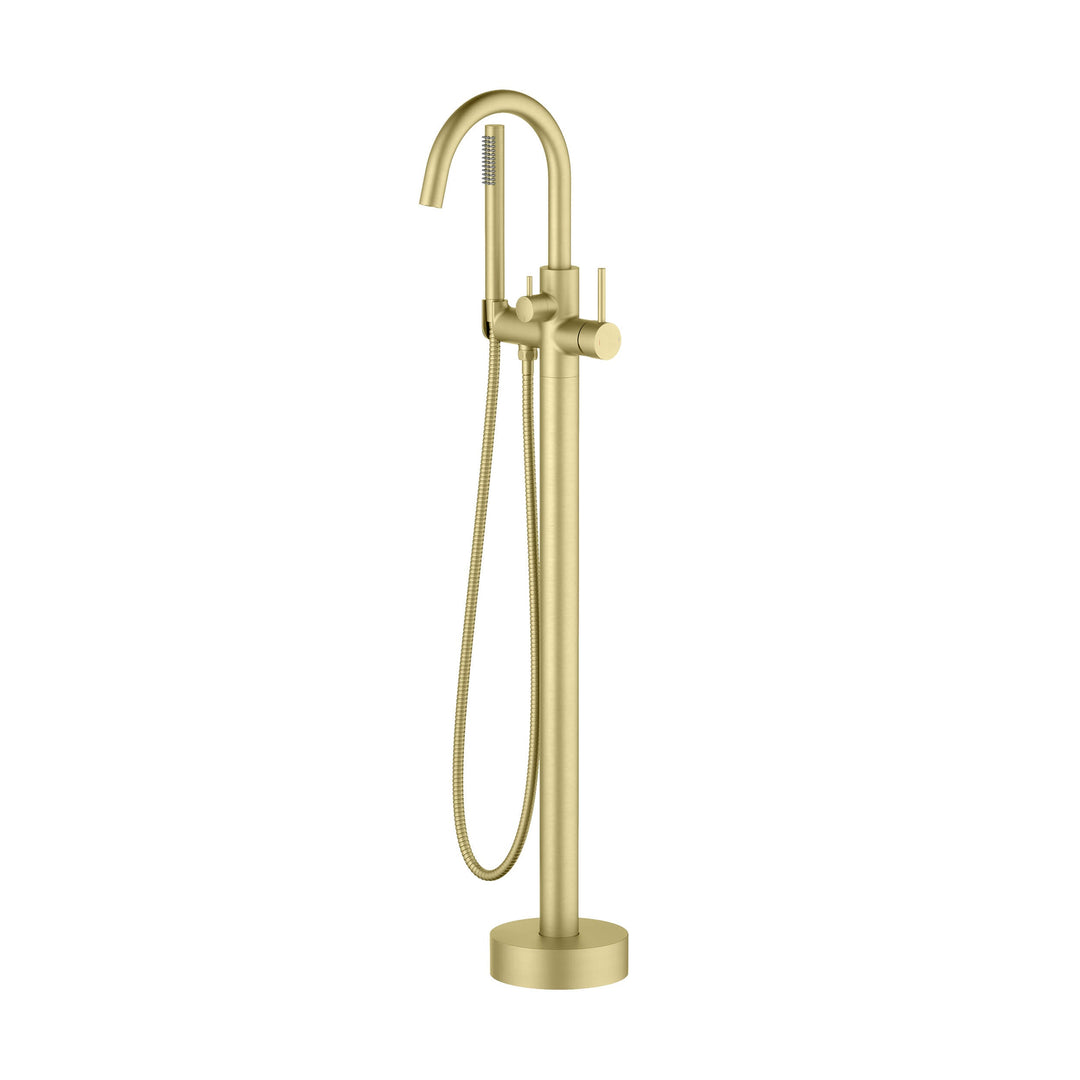 Halo Floor-Mount Tub Filler with Hand Shower