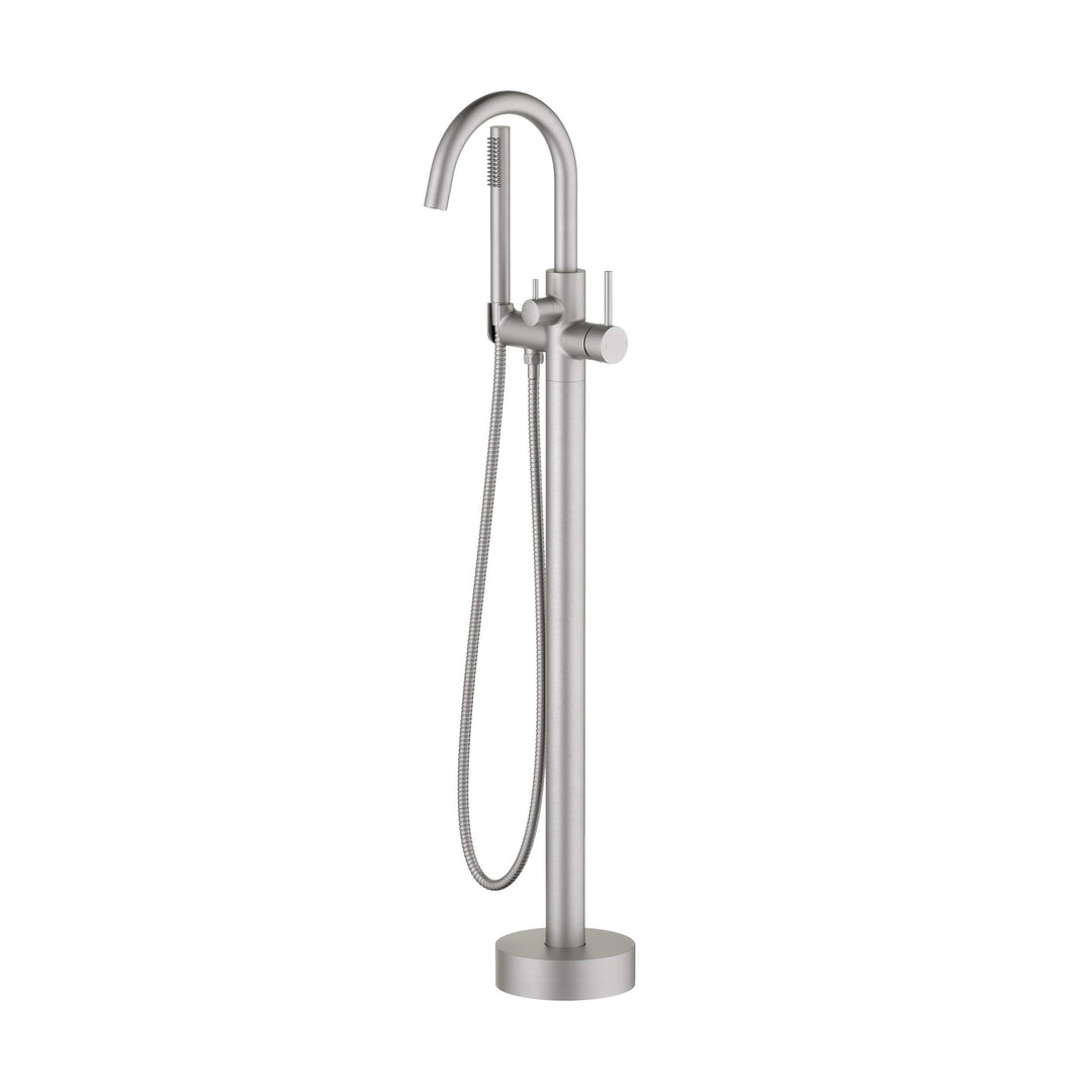 Halo Floor-Mount Tub Filler with Hand Shower