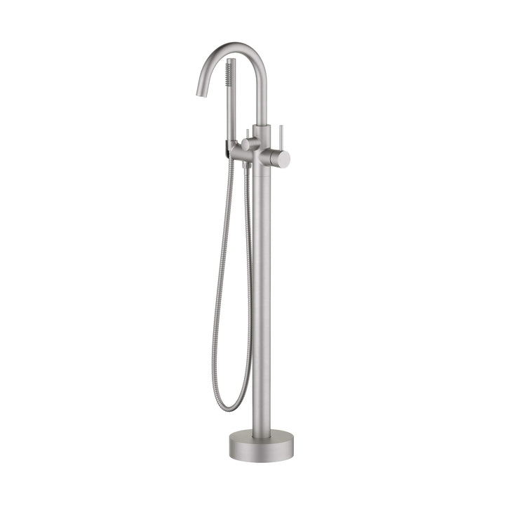 Halo Floor-Mount Tub Filler with Hand Shower