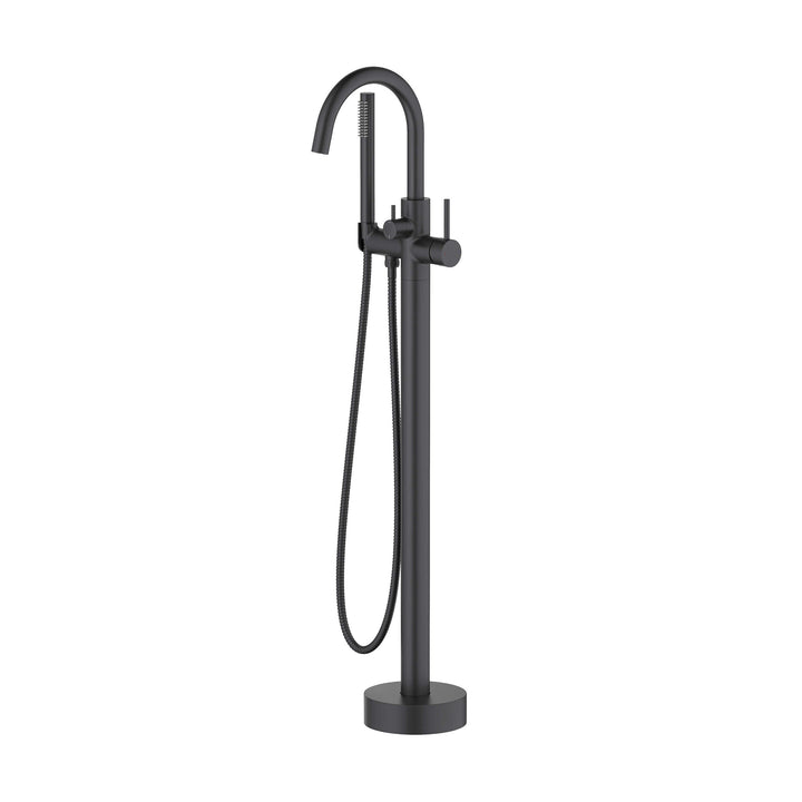 Halo Floor-Mount Tub Filler with Hand Shower