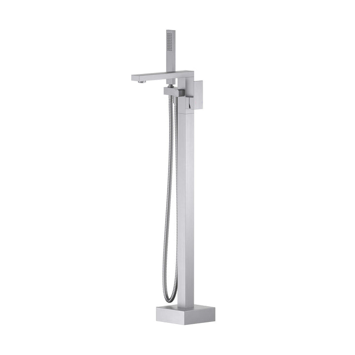 Quadra Floor-Mount Tub Filler with Hand Shower