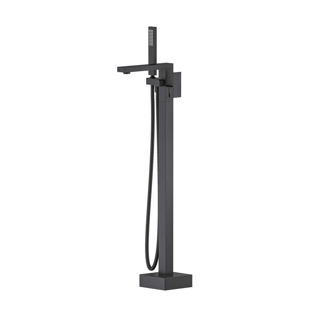 Quadra Floor-Mount Tub Filler with Hand Shower
