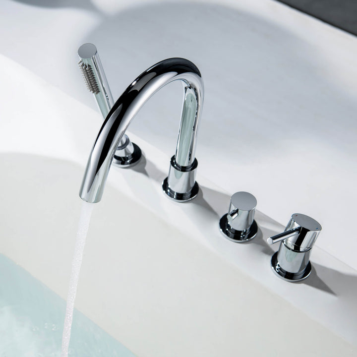 Halo Deck-Mounted Roman Tub Filler with Hand Shower